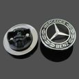 Logo Étoile Badge Hood, Fronde Voiture en Alliage de Zinc Ornement de Capot emblème Chrome d'Eagle Badge Logo 3D pour Mercedes Benz-1