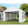 Tente de réception TOOLPORT 3x2m - Blanc - PE 180g/m² - Imperméable-1