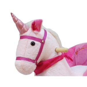 JOUET À BASCULE Dunjo® Licorne à bascule avec roulettes et mélodie