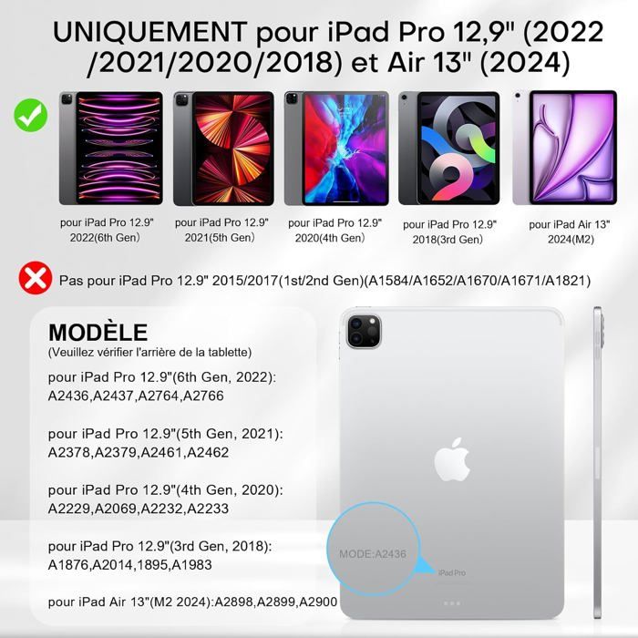 Tastiera Bluetooth Per IPad Pro 12.9" - Magnetica, Retroilluminata, Con Touchpad, 7 Colori - Foto 8