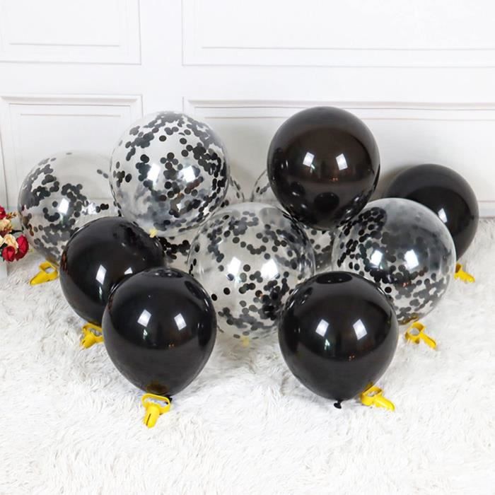 12 pièces de ballons en Latex noir or 12 pouces, Globos à hélium