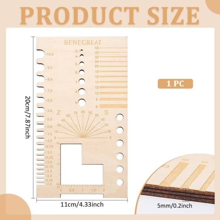 2 pièce Jauge D'Aiguille à Tricoter, Règle de Jauge de Tricot, Règle de Crochet, Jauge D'Échantillon en Bois, Mesure d'aiguille pour crochets, Outil de tricot Règle Appareil de mesure 2 pièce Jauge D'Aiguille à Tricoter, Règle de Jauge de Tricot, Règle de Crochet, Jauge D'Échantillon en Bois, Mesure d'aiguille pour crochets, Outil de tricot Règle Appareil de mesure