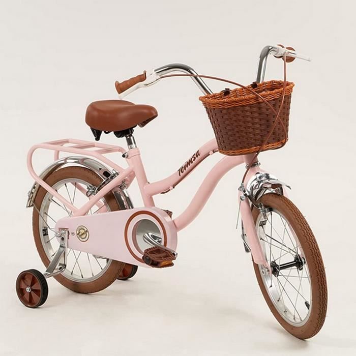 Velo 16 pouces Vintage enfant fille panier rose Hollandais GUIZMAX Cdiscount Sport