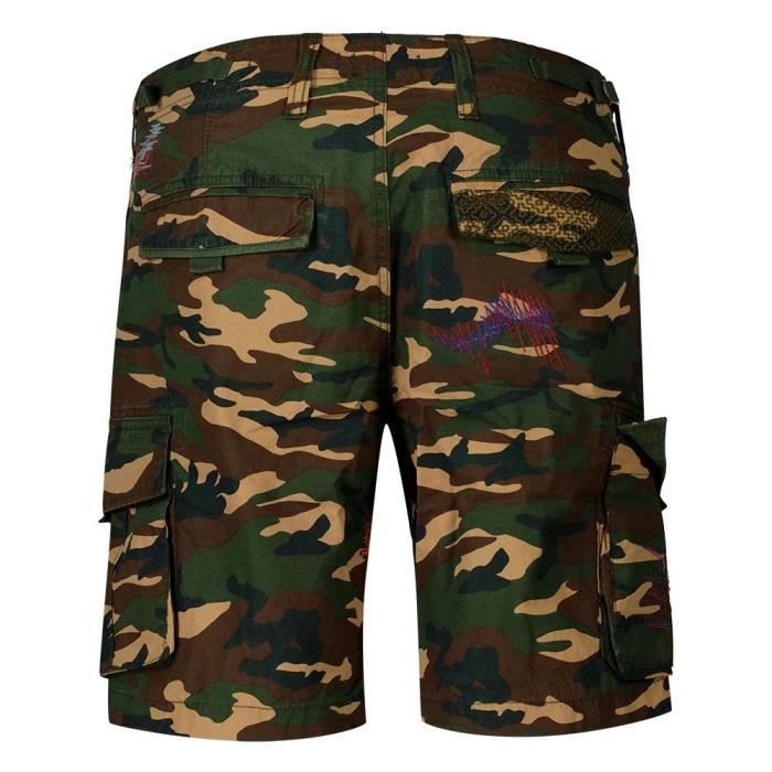 Short cargo homme Superdry modèle PATCHED ALPHA CARGO couleur Hero camo  36W