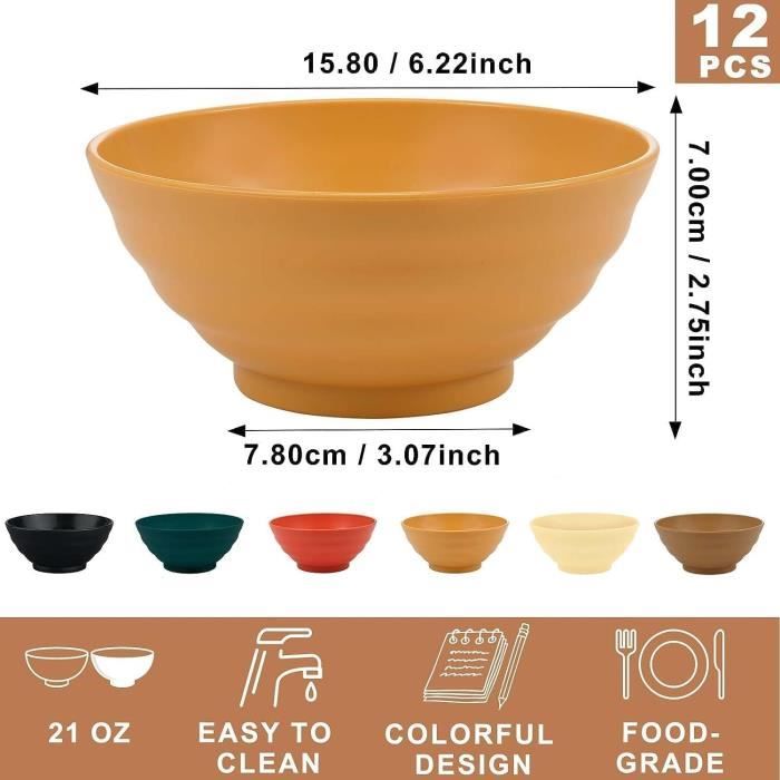 Lot De 4 Bols Et Cuillères Enfant YunBey - Plastique Alimentaire Incassable - Micro-ondable