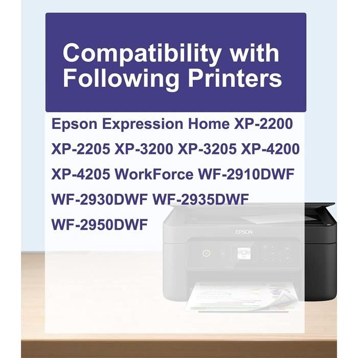 Cartouche d'encre Noir pour EPSON Expression Home XP2200, (N°604)
