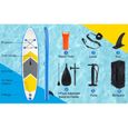 DOMICILE Pack Paddle Gonflable de CourseStand-up Adulte - 300x76x15cm - Avec accessoires complet +Jeu de tubes de réparation-2