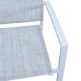 Table de jardin extensible aluminium blanc - ANIA - 180/240cm - 8 fauteuils empilables textilène-2