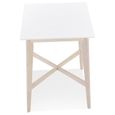 Table haute KOKIDO en bois blanc et finition naturelle - Dimensions : 70x70x105 cm-2