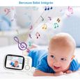 PIMPIMSKY Babyphone Vidéo Sans fil 3.2" LCD Couleur Caméra Bébé Surveillance 2.4 GHz Communication Bidirectionnelle Vision, Vision N-2