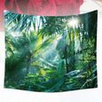 1 Pc 235x180 CM vert paysage tapisserie délicat Unique tenture murale couverture Portable serviette de plage  OBJET DECORATIF-2
