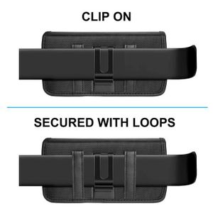 Sacoche Ceinture Cuir Pour Téléphone - étui Vertical Clip, étanche, Passant Ceinture 4x7 Cm - 2