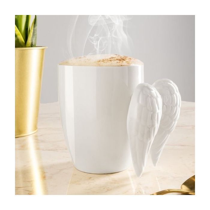 Tasse Et Mugs GENERIQUE Mug à Anse Ailes D'ange Blanc Tasse Originale