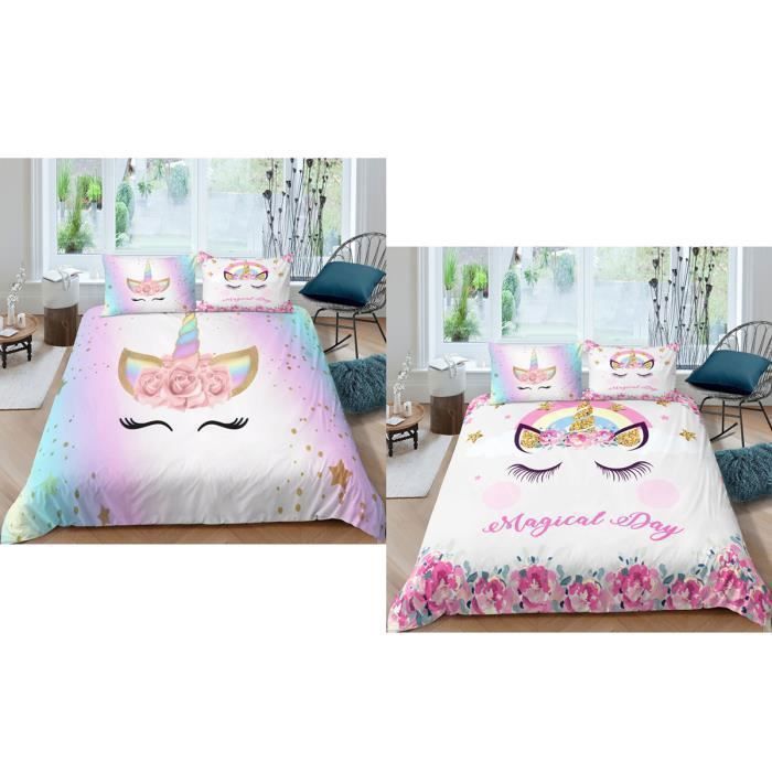 Parure De Lit Bébé Réversible - Baby’s Comfort - Housse Couette Et Taie - 100% Coton