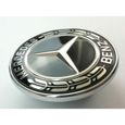 Logo Étoile Badge Hood, Fronde Voiture en Alliage de Zinc Ornement de Capot emblème Chrome d'Eagle Badge Logo 3D pour Mercedes Benz-3
