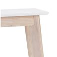 Table haute KOKIDO en bois blanc et finition naturelle - Dimensions : 70x70x105 cm-3