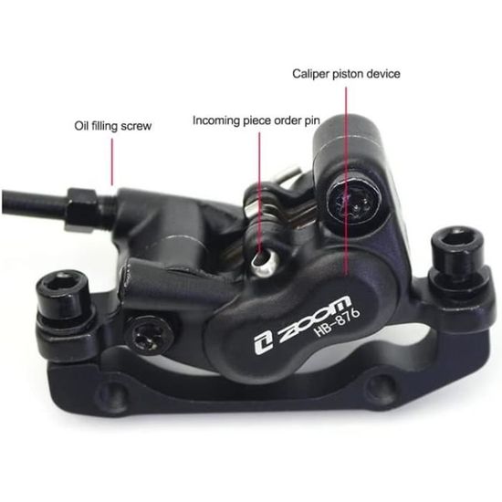 Frein à Disque Hydraulique 4 Pistons Pour VTT – Compatible Shimano, Avant/arrière