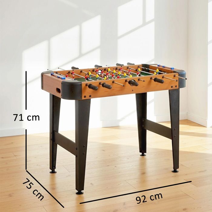 SPORTNOW Baby-Foot – 22 Joueurs – Barres 360° – Compteurs Manuels – Table De 92 Cm – Cadeau Famille