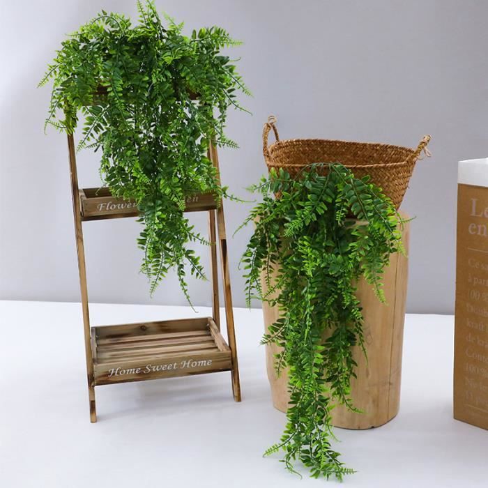 Plante Artificielle Retombante - 2 Pièces Fausse Feuilles de Lierre Murale  pour Intérieur Extérieur, Déco Verdure pour Salon Jardin Mariage