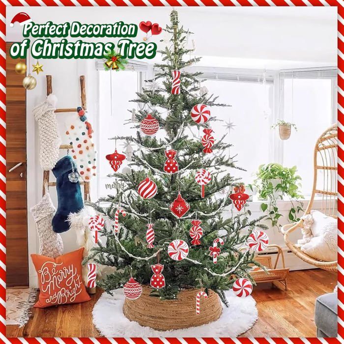 Pendentif Pailleté Blanc Décor Suspendu Noël Décoration Suspendue