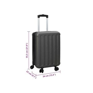 Kono Valise Cabine 65cm Bagages à Coque Dure en ABS léger Valise 4