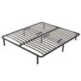 Sommier a lattes metal 140x190 avec pieds