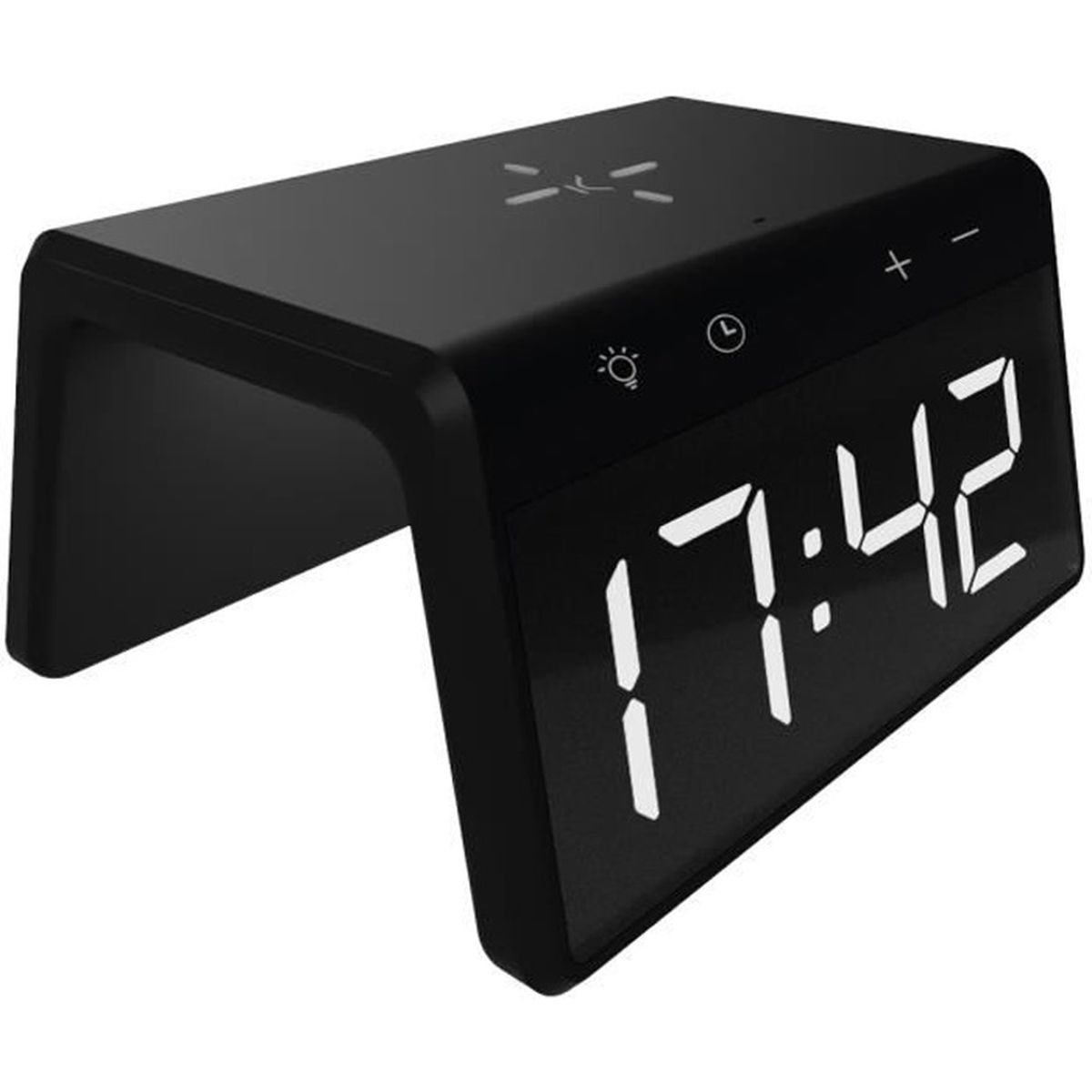 Reveil Noir Avec Charge Rapide Sans Fil 10w Et Veilleuse Couleur Ksix Radio Reveil Avis Et Prix Pas Cher Cdiscount