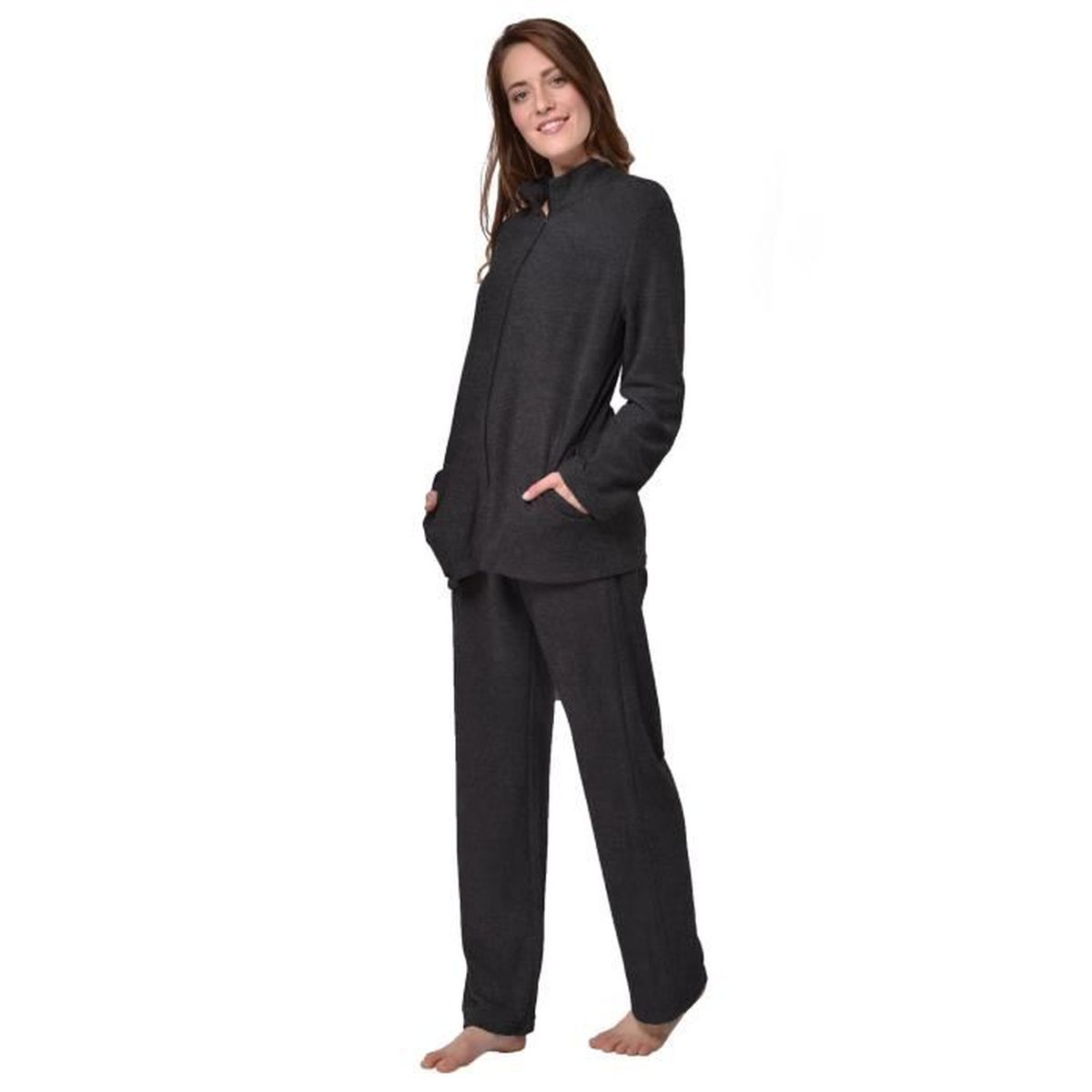 Survêtement Femme Velours RAIKOU - Capuche Zippée + Pantalon, Sport/Casual