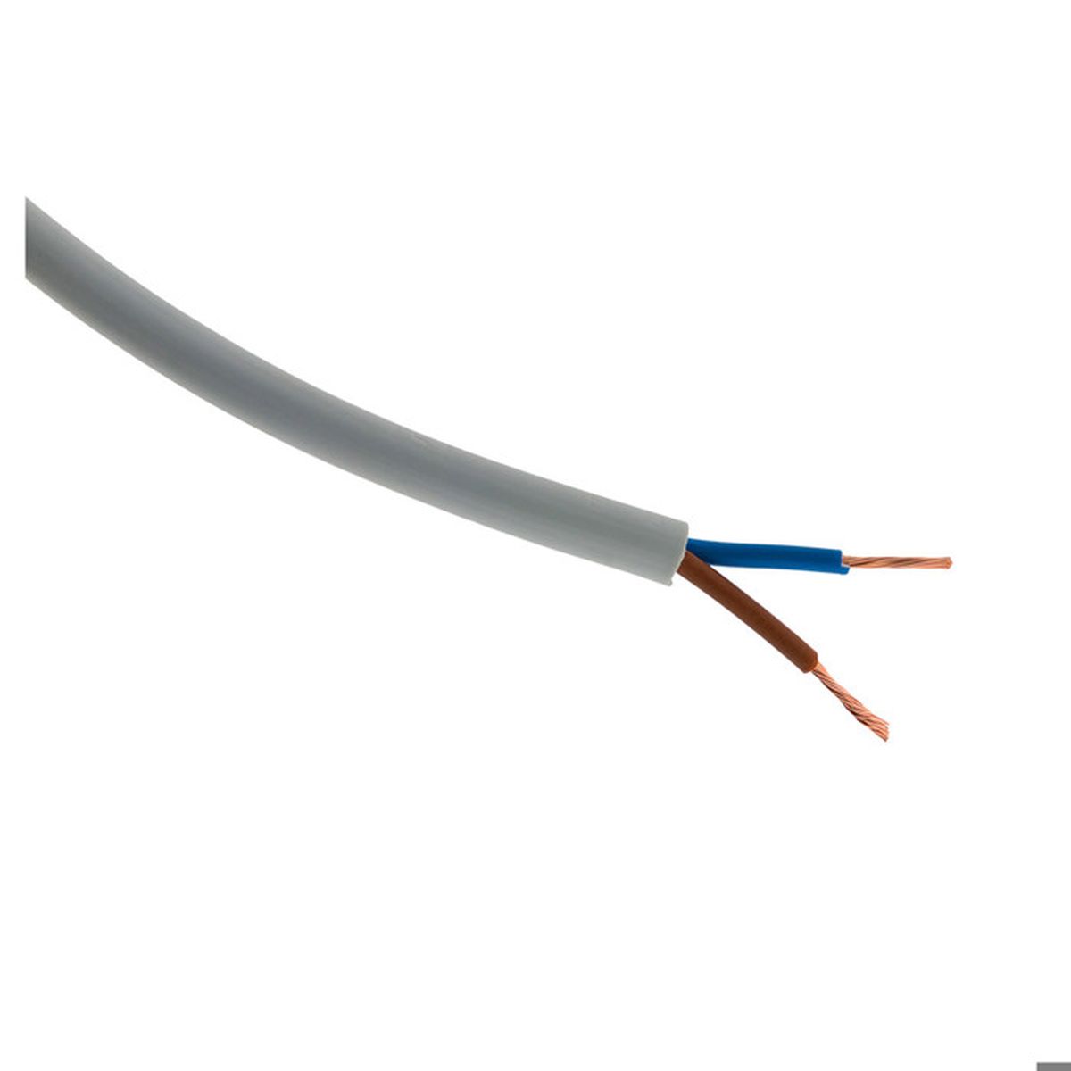 Câble d'alimentation électrique HO5VV-F 2x 1,5 Gris - 25m - Achat ...
