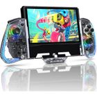 KENETUOS Manette Switch/OLED Contrôleur Mode Portable, RGB LED Transparente, Gyroscope à 6 Axes,Turbo,Vibration - KENUOS