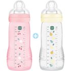Lot de 2 Biberons - MAM BABY - Easy Active - +6 mois - 330 ml - Tétine débit X - Berry + Pearl