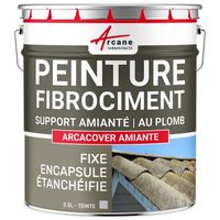 Peinture fibro ciment pour encapsulage support amiante / plomb : ARCACOVER AMIANTE - 2.5 L - Gris