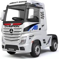 Camion Actros 126 cm Blanc Voiture électrique pour enfant