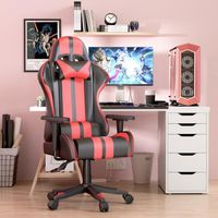Fauteuil Gamer - BIGZZIA Chaise Gaming Ergonomique - Siège Gamer avec appui-tête et oreiller lombaires - Inclinable 90 °-155 °