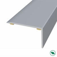 Nez de marche aluminium antidérapant adhésif coloris (03) argent Lg 135cm x larg 4cm x 2,5cm