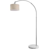 Lampe à arc Lin socle en marbre abat-jour réglable 150-175 cm interrupteur pied E27 salon lampe à arc lampe sur pied
