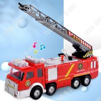 TD® Jouets électriques Ensemble de voitures universelles pour enfants,modèle de camion pompiers à jet d'eau lumineux,jouets pour
