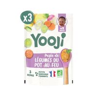 Yooji - Purée bio légumes du pot-au-feu premiers morceaux – 9 repas bébé dès 9 mois