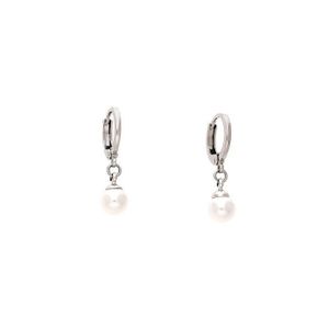 Boucles D'oreilles Créoles Perlées Argent 925