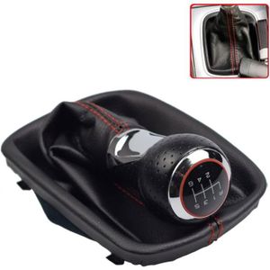 Kit Pommeau Soufflet Audi Référence OE Pommeau De Levier De Vitesse Cuir Perforé Noir Pour Audi A4 A5 B8 Q5 6 Vitesses - Remplacement Direct Soufflet Levier Audi ZU-Parts