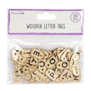 KIT SCRAPBOOKING Dovecraft Wooden Letter Tags, Multicolore, Taille 