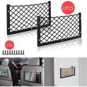 Filet De Rangement Pour Voiture Ou Camping-car - Installation Par Vis, Blanc, ABS, Avec Corde - Organisation Espace