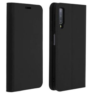 Étui Folio Aimanté Noir Pour Samsung Galaxy A7 (2018) - Coque De Protection Générique
