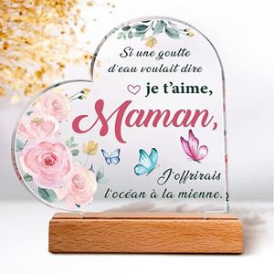 Bougeoir Maman Personnalisé - Cadeau Fête Des Mères, Anniversaire, Noël, Idée Cadeau Maman Émouvant En Bois