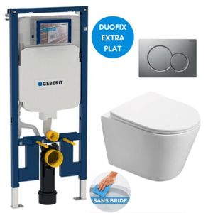WC - TOILETTES Pack WC Bati-support Geberit extra-plat + Cuvette 