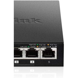 SWITCH - HUB ETHERNET  D-Link DGS-1005P Switch 5 Ports Gigabit 10/100/100