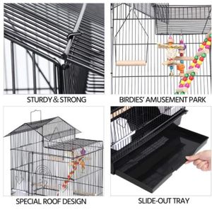VOLIÈRE - CAGE OISEAU KEDIA. (46 * 35.5 * 99cm) Cage à perroquet à cage 