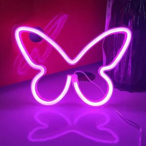 NÉON - ÉCLAIRAGE LED Lampe Néon Décorative En Forme De Papillon À Suspe