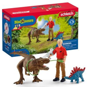 FIGURINE - PERSONNAGE SLH41465 Schleich Dinosaures - Attaque du Tyrannosaure Rex, figurines pour enfants de 4 ans et plus