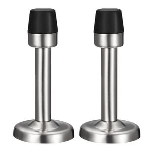 Butoir de porte 2 pi/èces de fixation murale en acier inoxydable r/ésistant pour pare-chocs en caoutchouc